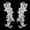 Altotux-OL48-Ivory, variant on 12 Colors Pair of Floral Venice Lace Applique Embroidered Bridal Guipure Patch Motif (2 Pieces) (Ivory)