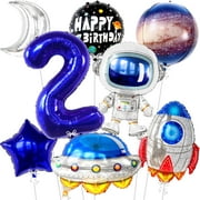 Huge Two The PriNst Moon Balloons - 40 Inch | Galaxy Birthday Party Decorations | Space Themed Party Supplies