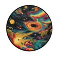 thumbnail image 2 of 36.2 Inch Round Floor Mat Swirling Galaxy Carpet Decor Rug for Living Room Bedroom, 2 of 6