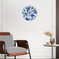 thumbnail image 3 of 14 Inch Wall Clock Battery Operated Silent Clock Decorative for Office, Kitchen, Outdoor, Living Room，Watercolor Floral Purple Flowers Exquisite, 3 of 4