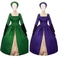 thumbnail image 2 of Película Dinastía Tudor Vestido Cosplay Disfraz Mujer Princesa Falda Niña Verde Púrpura Vestido de Baile Tocado Traje de Carnaval de Halloween, 2 of 5