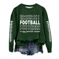 thumbnail image 1 of WEAIXIMIUNG Chandails d'Automne pour Femmes Grande Taille Femmes Décontracté Manches Longues Léger Col Rond Chandails Graphique de Football Imprimé Chandail Chandails Blouse Haut, 1 of 4