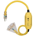 thumbnail image 1 of Cable de extensión DEWENWILS automático GFCI de 1 m, calibre 12/3, para exteriores, 1 of 8