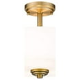 thumbnail image 1 of Z-Lite 220SF3-HBR Arlington 15 Inch Flush Mount Ceiling Light, Brass, 1 of 5