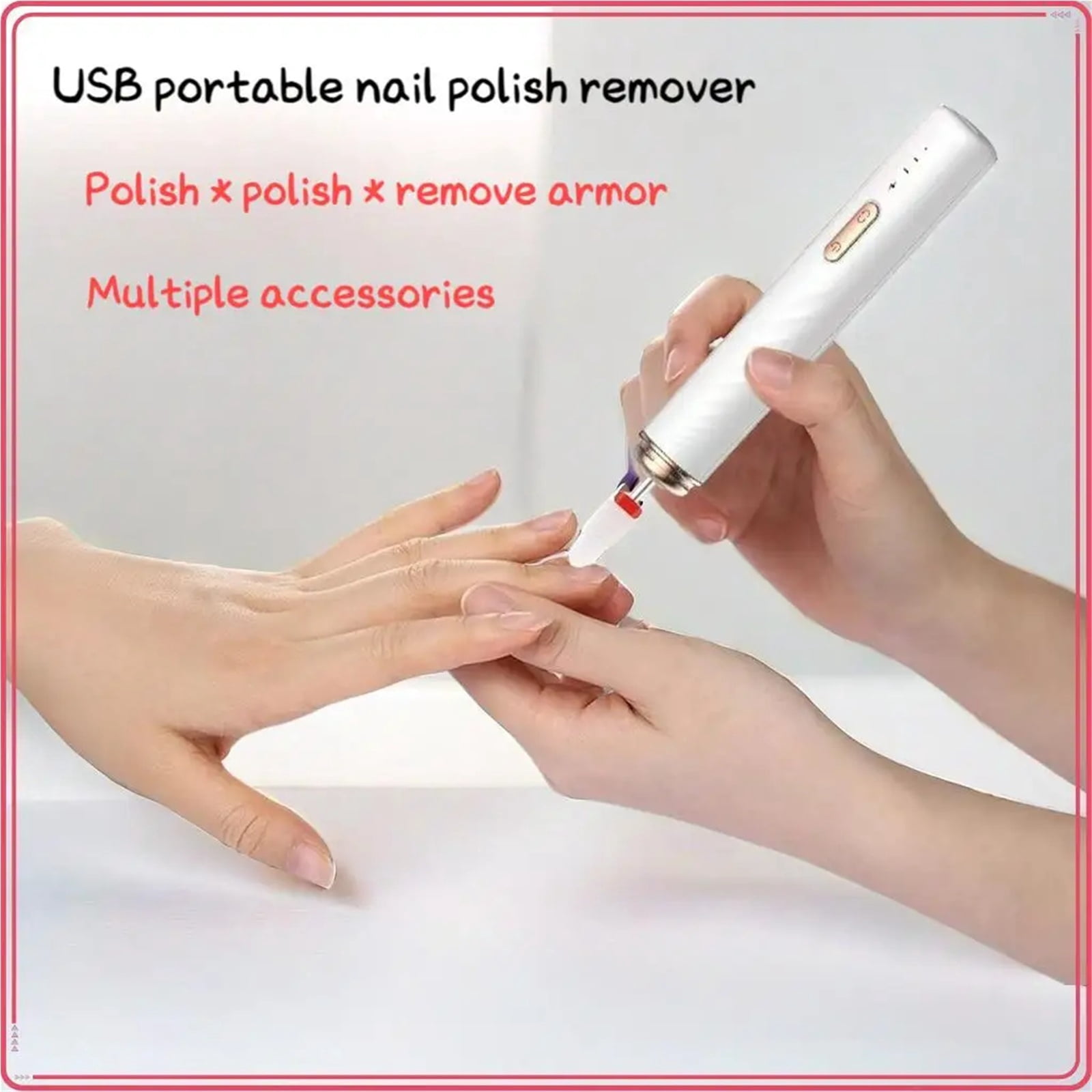Portable Electric Nail Drill Machine, Nail Trimming Milling Cutter Set, Polishing Adjustable Speed Nail Polishing Machine