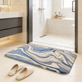 thumbnail image 4 of Roiihwy Bath Mat, Ultra Absorbent Quick Dry Bathroom Floor Mats-Rubber Non-Slip Thin Bathroom Rug Fit Under Door, Faux Suede Surface Shower Rug for Bathtub, Sink, Shower Room, 4 of 6