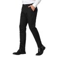 thumbnail image 4 of MODA NOVA Big & Tall Men's Stripe Dress Pants Regular Fit Flat Front Trousers Black LT(US 36), 4 of 6