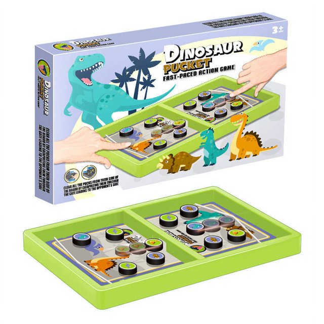 LEEYNEER Novelty Toys 3 Counts Children‘s Dinosaur Pinball Game Table Games Brainstorming Two Person Interactive Ejection Racing Table Games Toys A B
