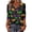 Light Green, variant on Women Halloween 3/4 Sleeve Tops Funny Graphic Tees Fall V Neck Loose Fit Party Halloween T-Shirts