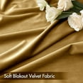 thumbnail image 3 of Gold Velvet Curtains Thermal Insulated Blackout Curtain Drapes for Bedroom Living Room Darkening 96 Inches Long Curtains Panels Rod Pocket Set of 2, 3 of 5