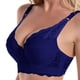 thumbnail image 4 of Gibobby Brasier deportivo para mujer Ropa interior de copa de pecho con tirantes de sujetador de encaje sexy para mujer Brasier mujer busto(Azul,90D), 4 of 5