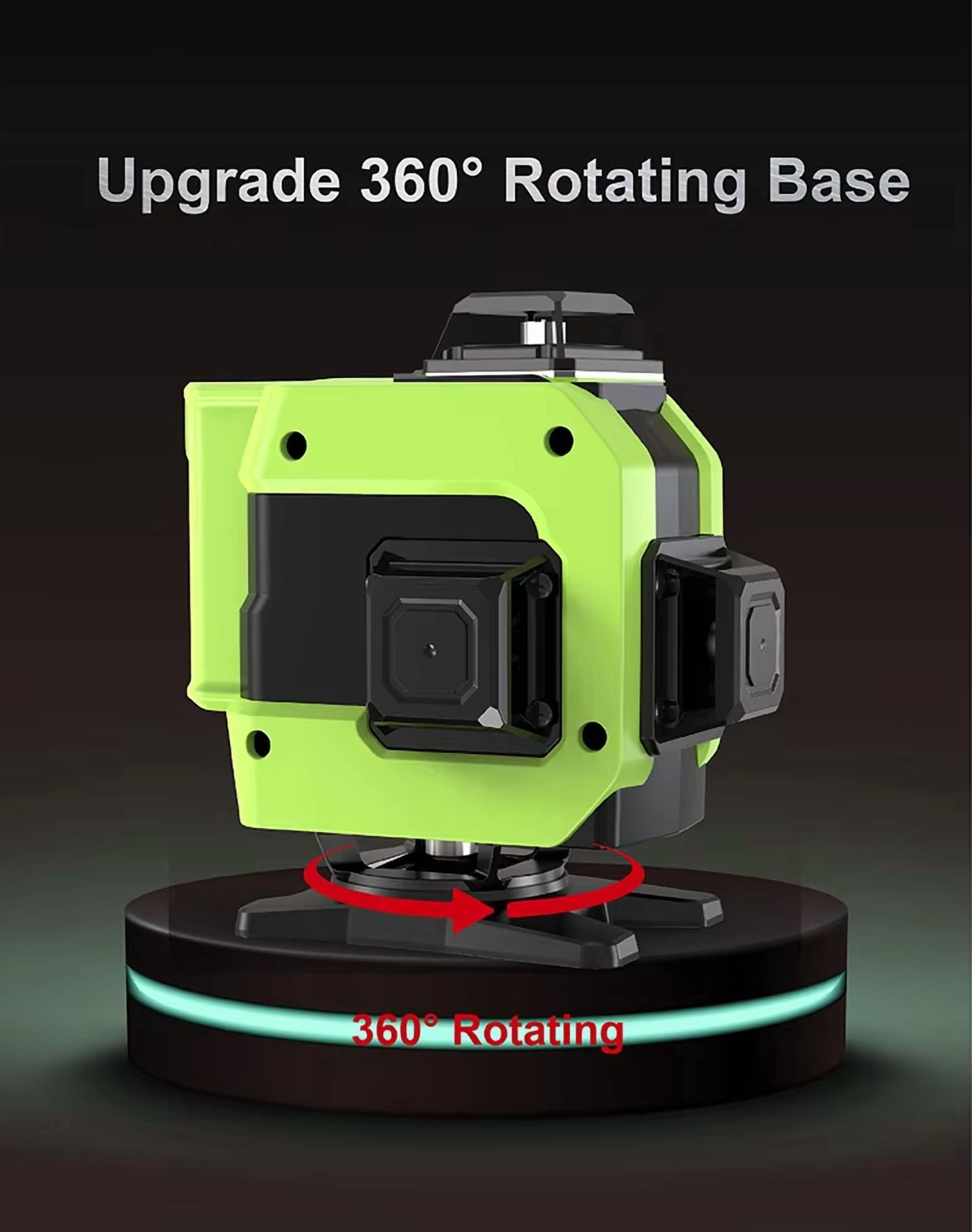 LiCTEK 12-Line Laser Level 3D 360° Self-Leveling with Rechargeable Battery - Cross Line Laser Measuring Tool