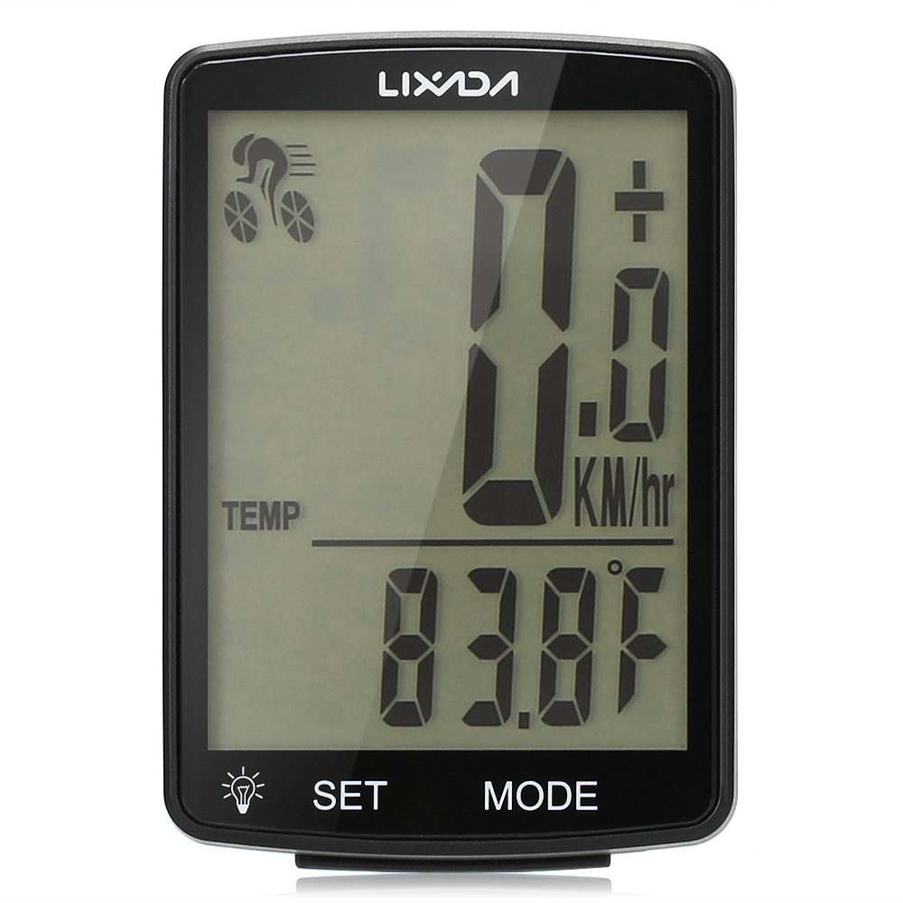 LIXADA Wireless Bike Computer Multi Functional LCD Screen Bicycle Computer Mountain Bike Speedometer IPX6 Waterproof Cycling Measurable Temperature Stopwatch Cycling Accessories - image 2 of 7
