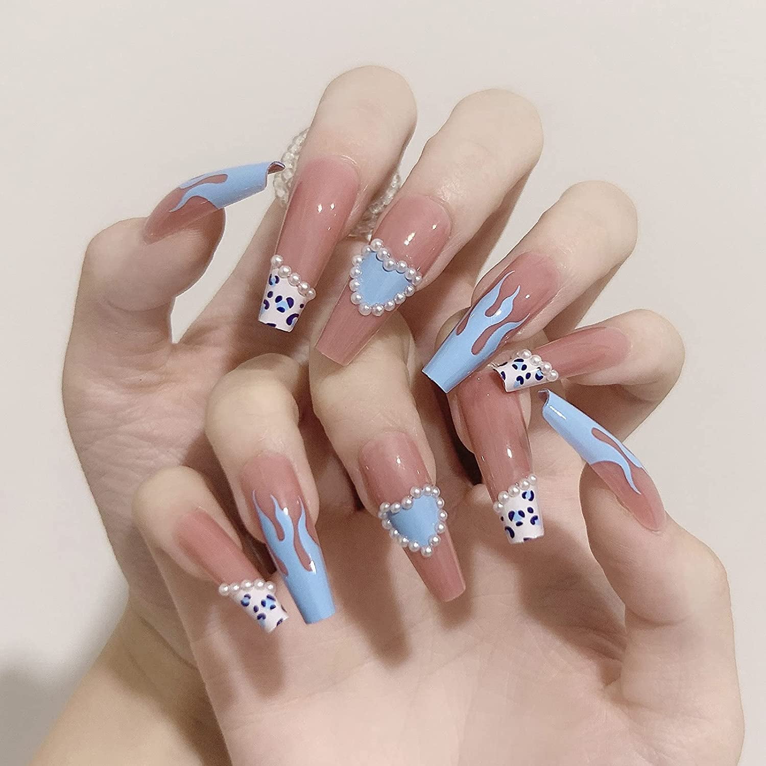 24 Ladies Wearing Nail Art Extra Long Fake Nails - Walmart.com