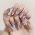 thumbnail image 1 of Blue Flame Nail Art Patch Fake Nails, 1 of 4