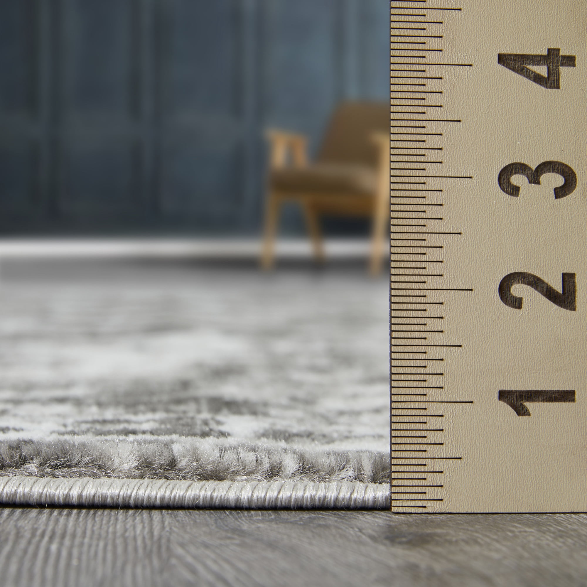 Loomaknoti Rhane Alemern 4' x 6' Gray Oriental Indoor Area Rug