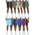 thumbnail image 4 of Weiv Mens Sweat Shorts Brushed French Terry Lightweight Shorts with Pockets Striped Band, 4 of 5