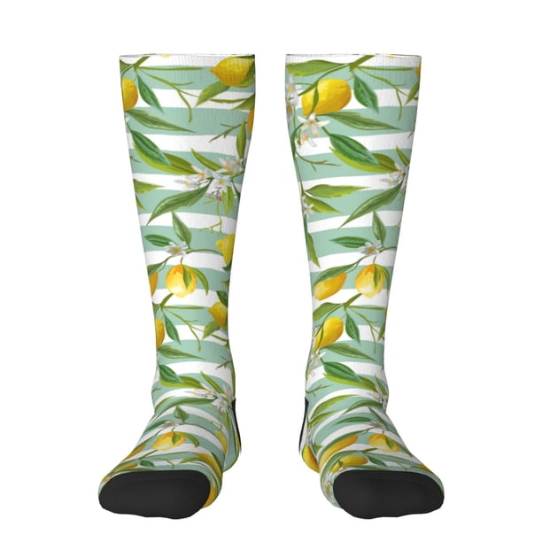 Balery Lemon Calcetines novedosos Calcetines deportivos Calcetines hasta la rodilla Calcetines de algodón Calcetines originales y geniales