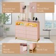 thumbnail image 4 of Commode avec Lumière DEL et Station de Recharge pour Chambre, Commode à 6 Tiroirs avec Rangement Ouvert, Commodes et Chiffonniers Meuble Télé pour Garde-Robe Moderne, 4 of 8