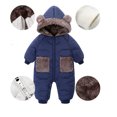 thumbnail image 7 of Bxsruta Baby Hooded Jumpsuit Winter Warm Romper Plush Ear Design One Piece Snowsuit, 7 of 7