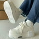 thumbnail image 2 of Zapatos casuales con forma de muffin de estrella y suela gruesa para mujer, zapatos blancos pequeños que combinan con todo, de primavera y altura pequeña, zapatos de tabla originales, 2 of 6