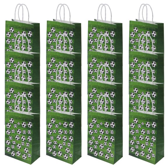 MLINS 16pcs Football Party Gift Bags Paper Gift Pouch Gift Tote Bag for Sports Party Favor