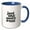 Blue/White, variant on 3drose, Text of Just One More Page - Black and White, 11oz Two-tone Yellow Mug