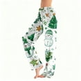 thumbnail image 2 of WTOBBY Women's Christmas Print Flannel Pajama Pants, Casual and Fashionable Sleepwear with Festive Patterns, Soft Fabric for Comfortable Home Use,Green M, 2 of 6