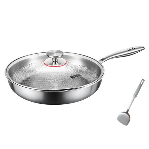 Billuyoard Sartenes con tapa antiadherente, resistentes al óxido, sin revestimiento, fáciles de limpiar, conductividad térmica uniforme, Cocina y Comedor 26cm