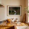 thumbnail image 3 of Common Egret in the Rain - York Pennsylvania Photography Wildlife Bird Nature Water Lake Scenic Wilderness Oak Framed Wall Art Print 16 x 24 inches, 3 of 6