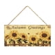 thumbnail image 2 of Letrero de Madera de Girasol para Pared | Placa Rústica para Decoración Del Hogar | Etiqueta de Madera Grabada con Cuerda | 20 X 10 Cm | Color Madera Natural | Regalo Estilo Rústico para Salón, Cocin, 2 of 6