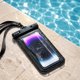 thumbnail image 5 of Funda impermeable para teléfono con compatibilidad táctil, cordón para natación, flotación, playa, actividades al aire libre, compatible con varios tamaños de teléfonos inteligentes, negro., 5 of 5