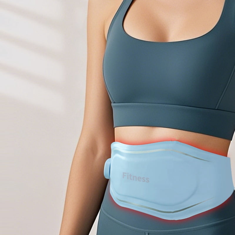 Wireless Relaxation Belt with Soothing Heat, Red Light & Multi-Mode Massage, Portable Body Wrap with Remote for Back and Waist Comfort and Stress Relief