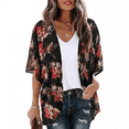thumbnail image 2 of Haut d'Été pour Femmes Kimono Cardigan Floral Blouse de Plage Décontractée Veste chemise-SinKeeU, 2 of 4