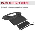 thumbnail image 6 of Kojem Convertible Soft Top for 1983-1993 Ford Mustang Replacement W/Plastic Window Black, 6 of 13