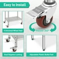 thumbnail image 4 of Zzistar Commercial Stainless Steel Work Table, Food Prep Stainless Steel Table, Metal Table Cart Heavy Duty Worktable with Caster Wheel, for Kitchen Restaurant Garage, Silver, 4 of 8