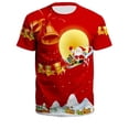 thumbnail image 3 of (15 estilos) Ropa unisex Nueva moda Navidad Impresión digital Adolescente Camiseta de manga corta Hombres/Mujeres Casual Tallas grandes Top, 3 of 4