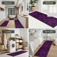 thumbnail image 5 of Purple Gothic Floral Pattern Kitchen Rugs Sets Of 3,Kitchen Runner Rugs Non Skid Washable,Decorative Kitchen Floor Mats for Kitchen,Sink,Laundry,17"x30"+ 17"x47" + 17"x59", 5 of 6