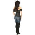 thumbnail image 4 of Lavish Black Cotton Off-The-Shoulder Corset, 4 of 5