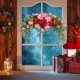 thumbnail image 5 of Guirnalda Floral de arco navideño, tema de Festival rústico para decoración de puerta de fiesta de boda, 5 of 7