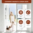 thumbnail image 4 of AuraLane Magnetic Screen Door Fit Door 32"x80",Heavy Duty Hands Free Mesh Curtain Keeps Bugs Out for Pet and Kid Friendly,White, 4 of 9
