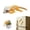 Orange-white, variant on 3D-printed articulated lifelike gecko figurine with base; articulated gecko fridge ; realistic-looking fridge ; for home decor or pranking friends,Orange-white