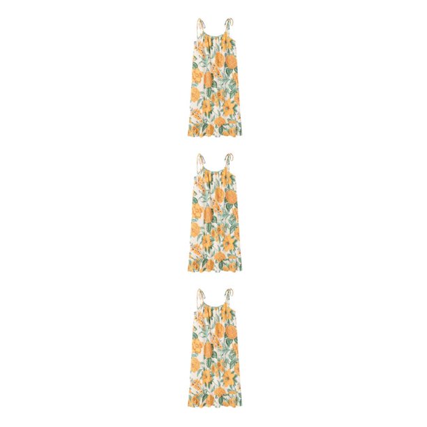 Camisón de verano Minnieouse para mujer vestido de noche floral ropa de dormir holgada sin mangas Verde oscuro 4XL