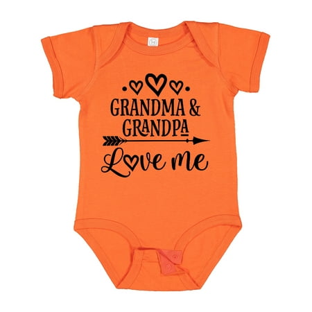 

Inktastic Grandma Grandpa Love Me Arrow Gift Baby Boy or Baby Girl Bodysuit