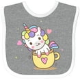 thumbnail image 3 of Inktastic Teacup Unicorn Boys or Girls Baby Bib, 3 of 4