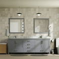 thumbnail image 2 of Jacques 80 in W Dark Grey Double Vanity, Carrara Marble Top, Faucet Set, & 30 in Mirrors, 2 of 4