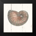 thumbnail image 2 of Wild Apple Portfolio 12x12 Black Modern Framed Museum Art Print Titled - Shell Sketches III Shiplap, 2 of 5