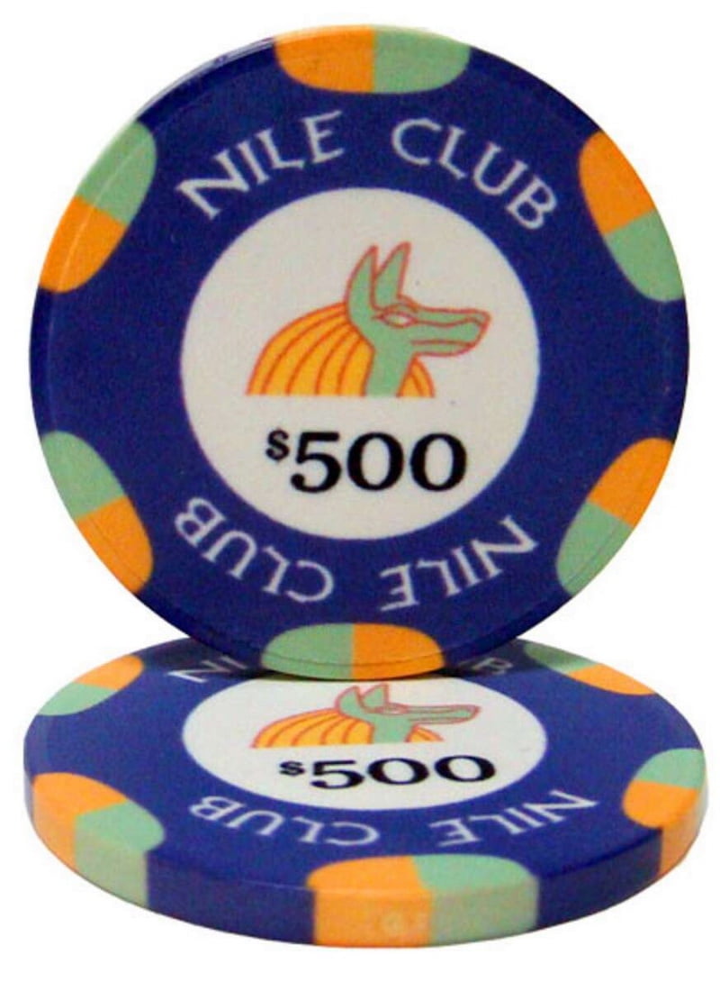 Brybelly CPNI2.5025 Nile Club 10g Ceramic Poker Chip Pack of 25