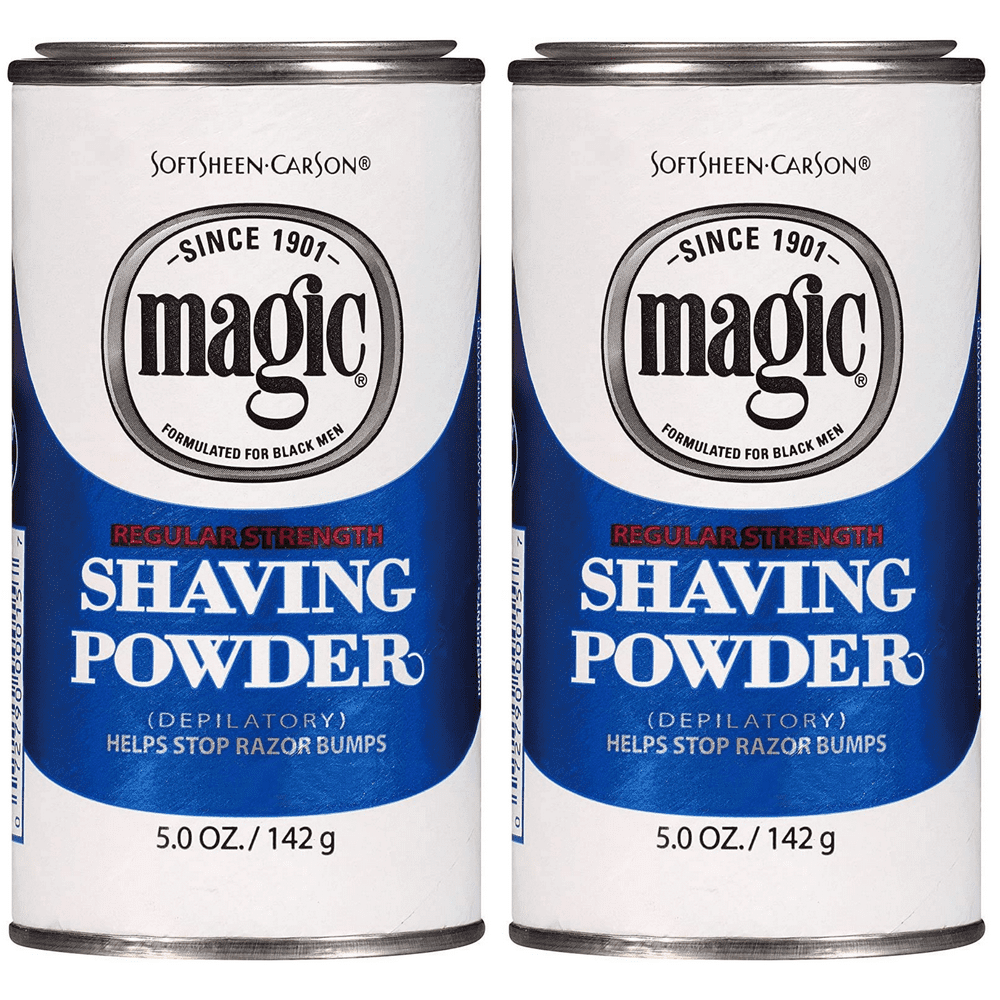 2 Pack Magic Blue Regular Strength Shaving Powder Helps Stop Razor