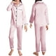 thumbnail image 4 of Niñas Ropa Color Sólido Manga Larga Traje de Hogar 60% Algodón 40% Lino, Invierno Bebé Niños Ropa Conjunto para Niño Pequeño, 4 of 7